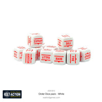 BOLT ACTION : ORDERS DICE PACK - WHITE