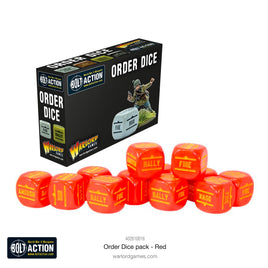 BOLT ACTION : ORDERS DICE PACK - RED