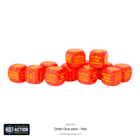 BOLT ACTION : ORDERS DICE PACK - RED