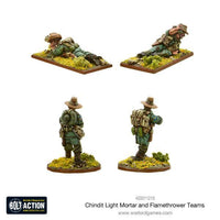 BOLT ACTION :  BRITISH CHINDIT FLAME THROWER AND LIGHT MORTAR TEAMS