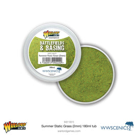 WARLORD GAMES : BATTLEFIELDS & BASING - SUMMER 2MM STATIC GRASS (180ml)