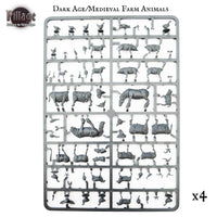 VICTRIX MINIATURES - VXE014 MEDIEVAL FARM ANIMALS