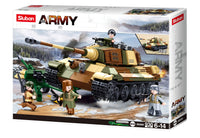 SLUBAN - B0980 ARMY BATTLE OF BUDAPEST - THE KING TIGER HEAVY TANK 930 PCS AGES 6+ C4