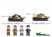 SLUBAN - B0980 ARMY BATTLE OF BUDAPEST - THE KING TIGER HEAVY TANK 930 PCS AGES 6+ C4