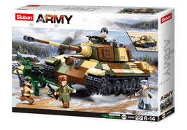 SLUBAN - B0980 ARMY BATTLE OF BUDAPEST - THE KING TIGER HEAVY TANK 930 PCS AGES 6+ C4