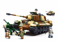 SLUBAN - B0980 ARMY BATTLE OF BUDAPEST - THE KING TIGER HEAVY TANK 930 PCS AGES 6+ C4