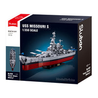 SLUBAN - B1291 MB USS MISSOURI SCALE 1:350 1739 PCS C4