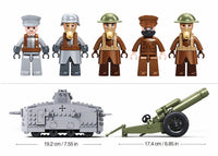SLUBAN - B1295 ARMY WW1 A7V TANK OFFENSIVE 506 PCS C12