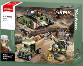 SLUBAN - B1296 ARMY WW1 MARK V TANK OFFENSIVE 516 PCS C12