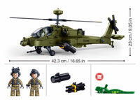 SLUBAN - B1536 MB AH-64D APACHE SCALE 1:44 728 PCS C12