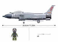 SLUBAN - B1596 ARMY J10 MULTIROLE FIGHTER JET SCALE 1:55 211 PCS C16
