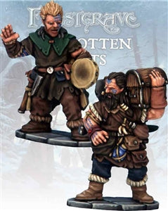 FROSTGRAVE : BARBARIAN BARD & PACK MULE