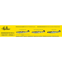 HELLER 1/72 STARTER KIT - MESSERSCHMITT BF109 K-4