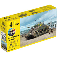 HELLER 1/72 STARTER KIT - M4 SHERMAN D-DAY