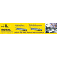 HELLER 1/72 STARTER KIT - LCVP LANDING CRAFT VEHICLE & PERSONNEL