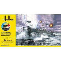 HELLER 1/72 STARTER KIT - LCVP LANDING CRAFT VEHICLE & PERSONNEL