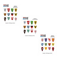WARGAMES ATLANTIC - BARON'S WAR - SHIELD DECALS (02) KNIGHTS 02