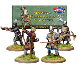 VICTRIX MINIATURES - VXM007 MEDIEVAL CROSSBOWMEN & ARCHERS