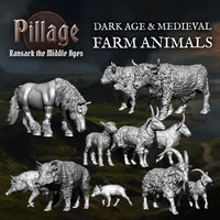 VICTRIX MINIATURES - VXE014 MEDIEVAL FARM ANIMALS