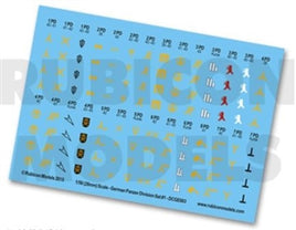RUBICON MODELS - GERMAN PANZER DIVISIONS SET 1 DECALS