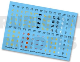 RUBICON MODELS - GERMAN PANZER DIVISIONS SET 2 DECALS