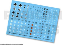 RUBICON MODELS - GERMAN AFRICA CAMPAIGN SET 1 DECALS