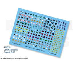 RUBICON MODELS - COMMONWEALTH GENERIC SET 1 DECALS