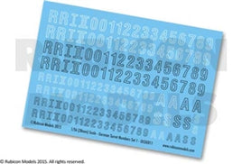 RUBICON MODELS - GERMAN TURRET NUMBERS SET 1 DECALS