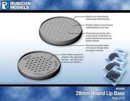 RUBICON MODELS - 28MM ROUND BASES 1 X PACK OF 25