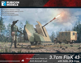 RUBICON MODELS - 3.7CM FLAK 43 WITH SDAH 58 & CREW ANTI-AIRCRAFT GUN