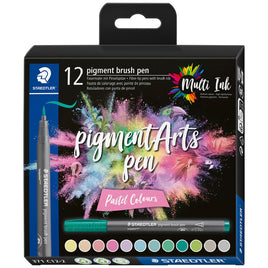 STAEDLER  371 C12-2 pigment arts brush pen 371, Pastel Colours 12 pcs