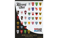 WARGAMES ATLANTIC - BARON'S WAR - SHIELD DECALS (02) KNIGHTS 02