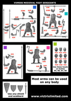 VICTRIX MINIATURES - VXM006 MEDIEVAL FOOT SERGEANTS