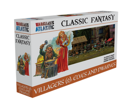 WARGAMES ATLANTIC - CLASSIC FANTASY - VILLAGERS (2) : ELVES & DWARVES