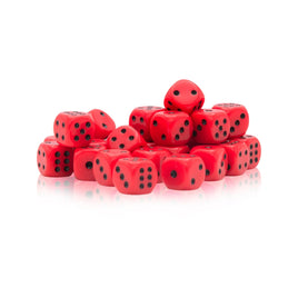 BOLT ACTION : 30 RED WITH BLACK SPOTS D6 (10mm)
