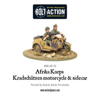 BOLT ACTION : AFRIKA KORPS KRADSCHUTZEN MOTORCYCLE AND SIDECAR