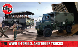 AIRFIX - A03306A WWII 3-TON 4X4 G.S. AND TROOP TRUCKS
