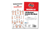AIRFIX - A65008 MASKING SET - WESTLAND LYSANDER 1/48