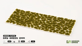 GAMERS GRASS : DRY GREEN 2MM TUFTS