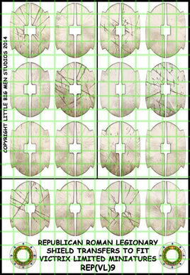 VICTRIX MINIATURES - REP (VL) 9 REPUBLICAN ROMAN SHIELD DESIGN 9