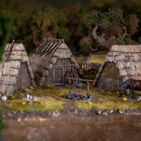 VICTRIX MINIATURES - VXE015 DARK AGES HUTS