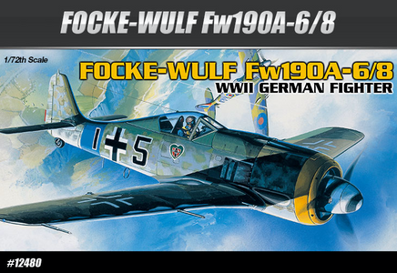 Academy 12480 1/72 Focke-Wulf FW190A-6/8 Plastic Model Kit - Khaki and Green Books