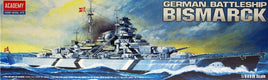Academy 14218 1/800 Battleship Bismarck (Static) Plastic Model Kit - Khaki & Green Books