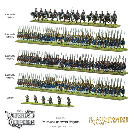 Black Powder Epic Battles - Waterloo: Prussian Landwehr Brigade - Khaki and Green Books
