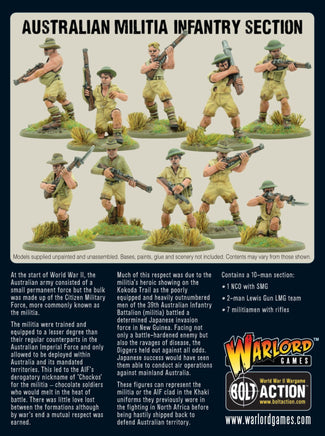 Bolt Action - Australian militia infantry section (Pacific) - Khaki and Green Books