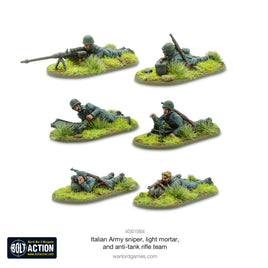 Bolt Action : Italian Army Sniper, Light Mortar and Anti-tank Rifle teams - Khaki and Green Books