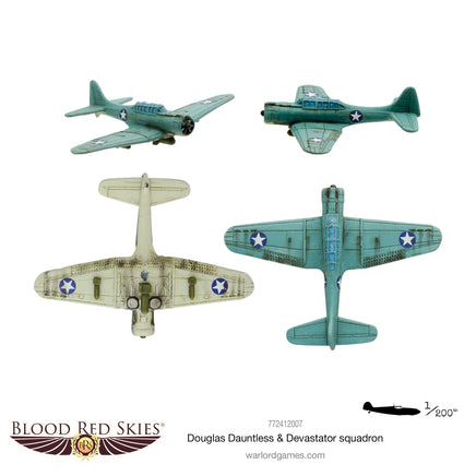Blood Red Skies - Douglas Dauntless & Devastator Squadron - Khaki & Green Books