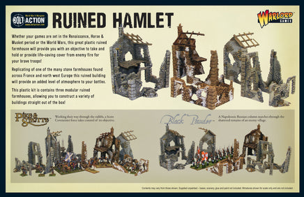 Warlord Games - Ruined Hamlet - Khaki and Green Books