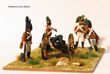 Perry Miniatures - Metal - AN3 Austrian Artillery Firing 6pdr - Khaki and Green Books