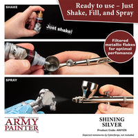 THE ARMY PAINTER - WARPAINTS AIR METALLICS : SHINING SILVER
